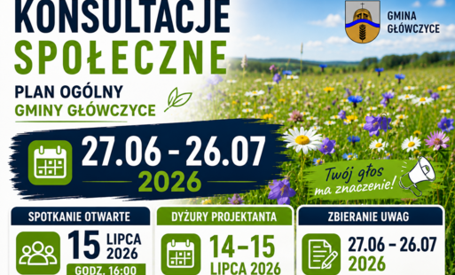 Informacja Wójta Gminy Główczyce dotycząca Planu Ogólnego oraz prowadzonych postępowań administracyjnych