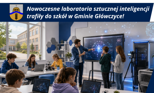 Zdjęcie do Nowoczesne laboratoria sztucznej inteligencji trafiły do szk&oacute;ł w Gminie Gł&oacute;wczyce!
