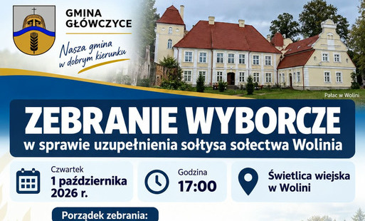 Zdjęcie do Zebranie Wyborcze w sprawie uzupełnienia wyboru Sołtysa Sołectwa Wolinia